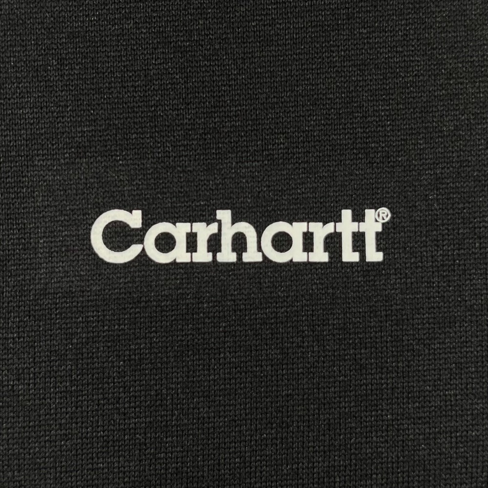 Carhartt Heavyweight Thermal Polyester Crewneck Top Black Men's Size S VTG NWT - Picture 6 of 15